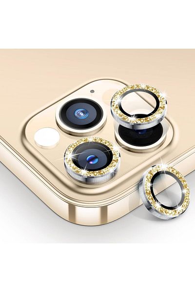 AWH iPhone 13 Pro/Pro Max Camera Lens Protector, 9H Tempered Glass, Metal Ring Screen Protector