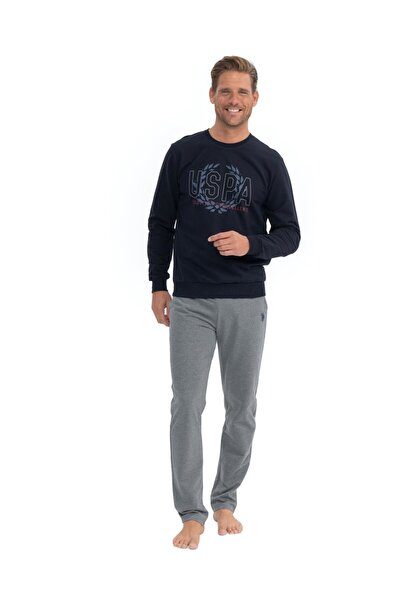 U.S. Polo Assn. U.S. Polo Assn. 18824 Erkek Lacivert Uzun Kollu Yuvarlak Yaka İki İplik Eşofman Takım