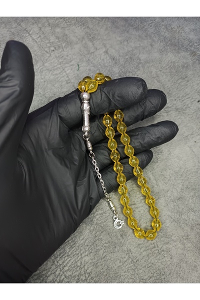 Mos Tespih Toprak Fosilli Toz Kehribar Tesbih