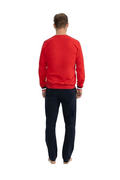 U.S. Polo Assn. 18811 Men's Red Long Sleeve Round Neck Two Thread Tracksuit Set
