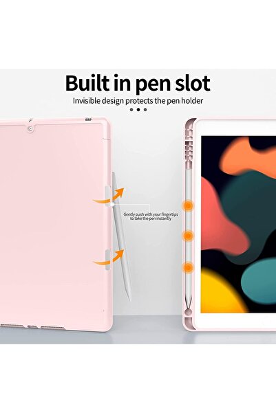 AWH iPad 10.2 Case for iPad 9th/8th/7th Gen (2021/2020/2019), Auto Sleep/Wake, Pencil Holder, Pink
