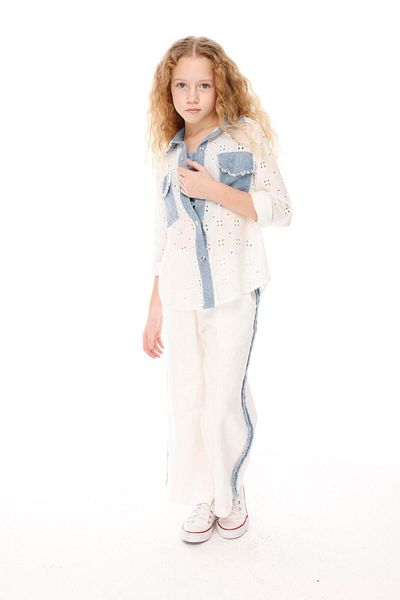 JENA Girls' Piece Trousers 7-14 Years White