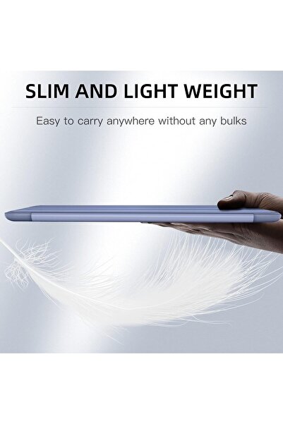 AWH Case for iPad 10.2" 2020, 8th/7th Gen with Pencil Holder, Auto Wake/Sleep, Blue Gray