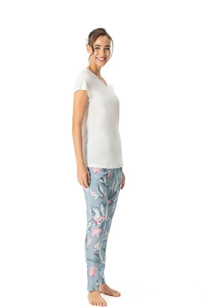 U.S. Polo Assn. 17045 Set de pijamale cu mânecă scurtă și decolteu în V pentru femei