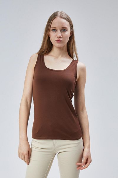 penyebizden Extra Soft Viscose Tank Top - Home & Outdoor Use, Brown
