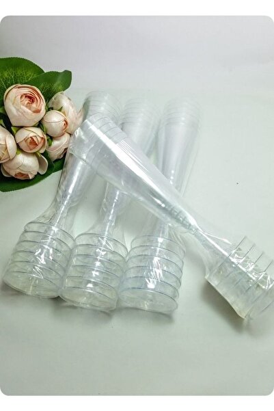 Happyland 6'lı Seçeceğiniz Renkte Plastik Şampanya Kadehi 6 Adet Şarap Şampanya Kadehi