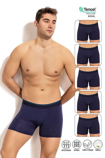 ÖZKAN underwear Özkan 11256 - Πακέτο 5 ανδρικών μποξερ σορτς Premium Modal Cotton