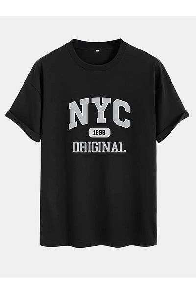 uyguntarz Μπλουζάκι NYC Printed Unisex Oversize