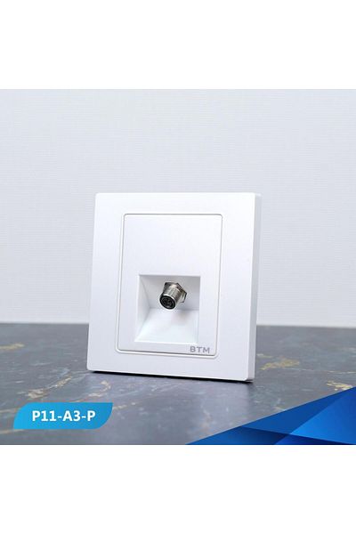 Btm مقبس تلفزيون فردي، لون صيني، BTM/A2-P - 6 قطع