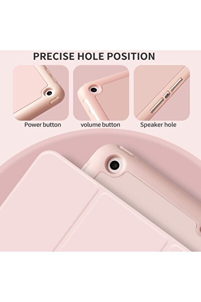 AWH iPad 5th/6th Gen 9.7 Case (2018/2017) with Pencil Holder, Auto Wake/Sleep, Pink