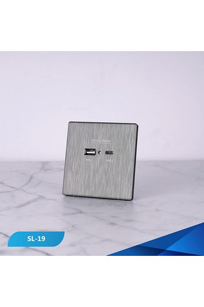 Btm USB + TYP-C port socket, wooden lead piano -6 pieces