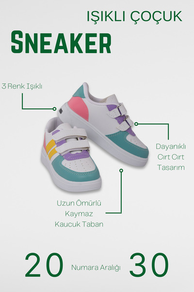 Light Up Casual Kids Baby Sneakers – Light Up Sports Shoes with Non-Slip Sole