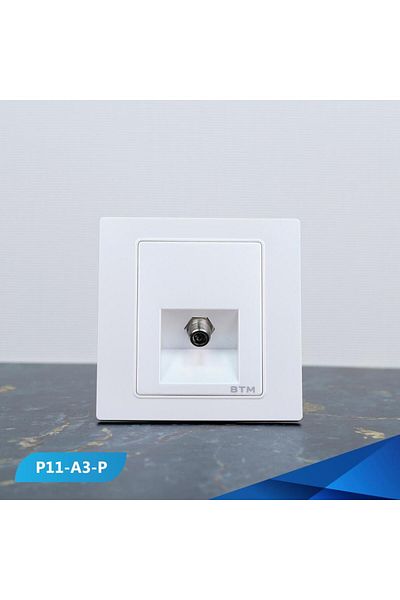 Btm مقبس تلفزيون فردي، لون صيني، BTM/A2-P - 6 قطع