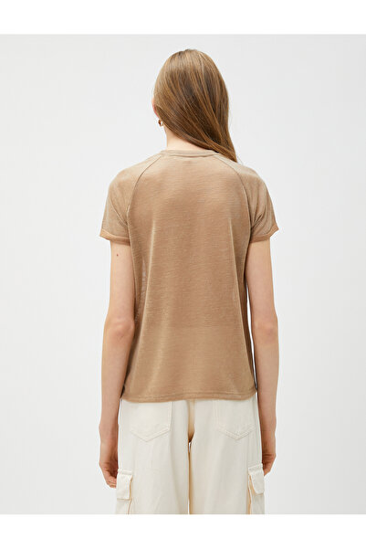 Koton T-shirt Raglan μανίκι με λαιμόκοψη