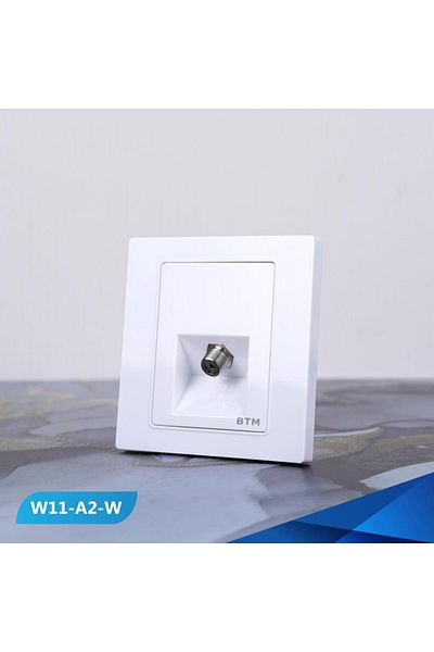Btm White single TV socket -3 pieces