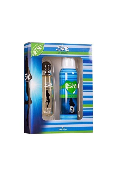 She Is Cool 50 ml Edt Kadın Parfüm 150 ml Deodorant Set