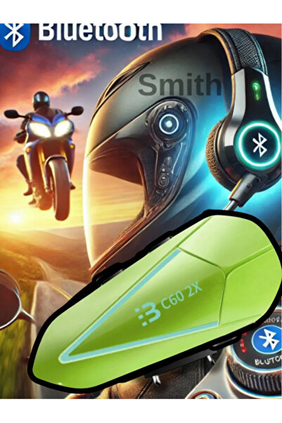 Smith Yeni 2025 Model Yeni Sürüm C60-2x Bluetooth V5.3 Motosiklet Kask Kulaklık Rgb İntercom Telsiz Seti