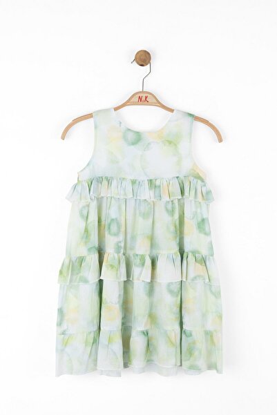 NK Green Georgia Girl's Dress - 4-8 Years