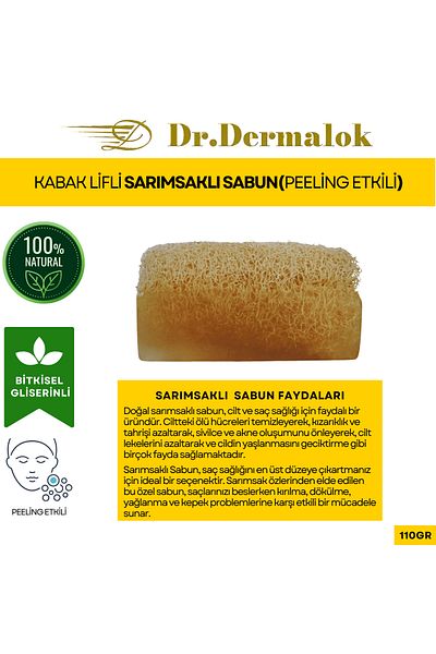 Dr.Dermalok Pumpkin Fiber Garlic Soap (Peeling Effect)