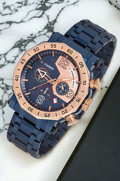 Comwatch Men's Dark Blue Zmcmw002 Wristwatch: Modern Design with Elegance and Functionality Together