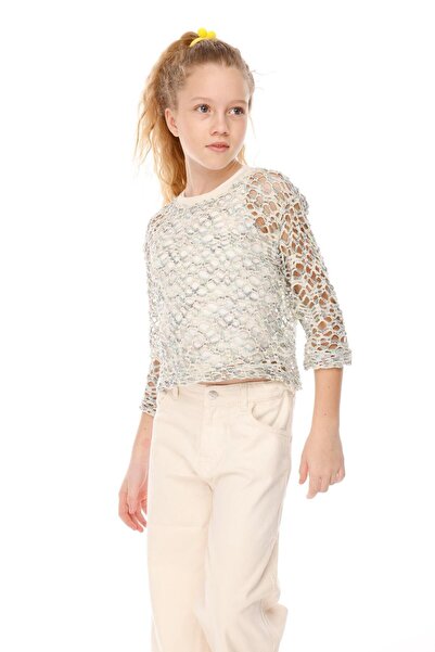 JENA Детска суитшърт с джобове за момичета на възраст 8-14 години, зелена