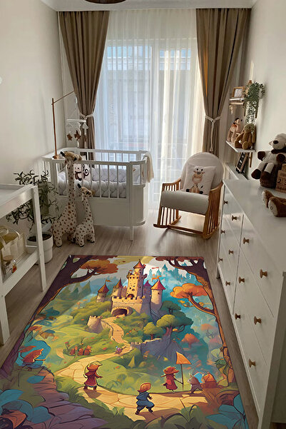 Washable Anti-Slip Floor Fantastic Design Nursery Rug Play Rug