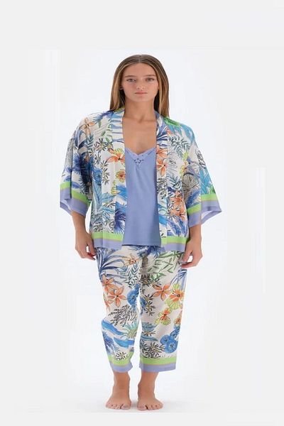 Eros 33534 Women's Lilac Pajama Set with Dressing Gown