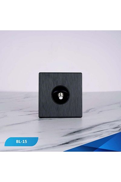Btm مقبس تلفزيون خشبي باللون الأسود