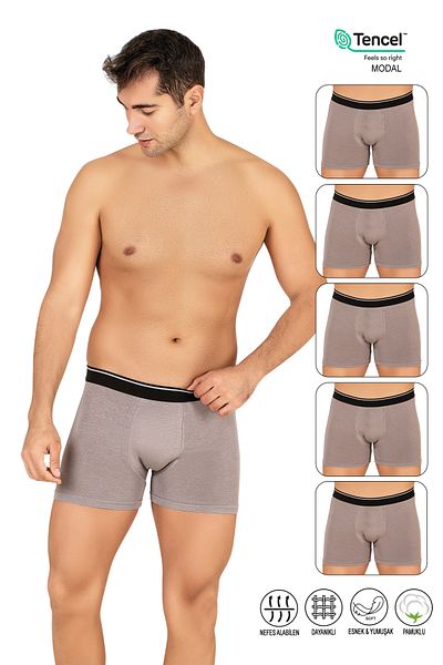 ÖZKAN underwear Özkan 11256 - Πακέτο 5 ανδρικών μποξερ σορτς Premium Modal Cotton