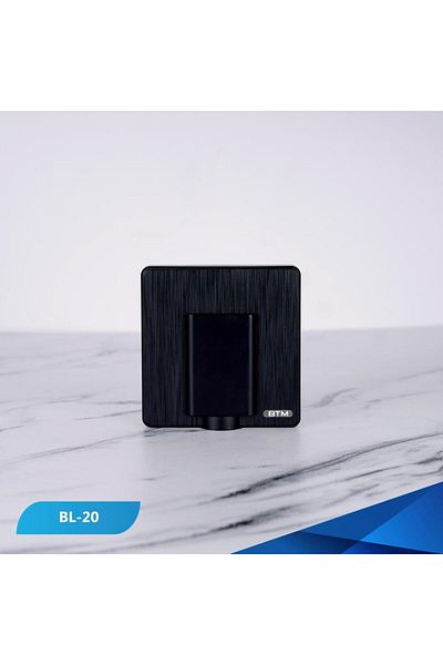 Btm وصلة مكيف هواء بيانو خشبي أسود - قطعتين