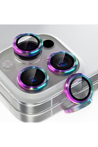 AWH Compatible for iPhone 16 Pro/Pro Max Camera Lens Protector, 9H Tempered Glass, Colorful