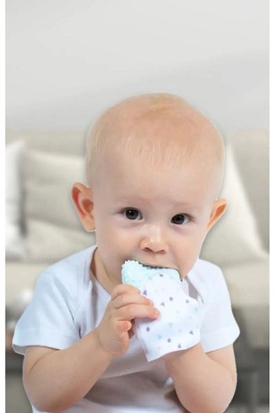 lullabee Natural Silicone Teether for Newborn Baby - Gloves