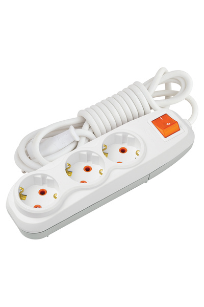 Nilson Quattro 3'lü Anahtarlı Topraklı Grup Priz 3 mt