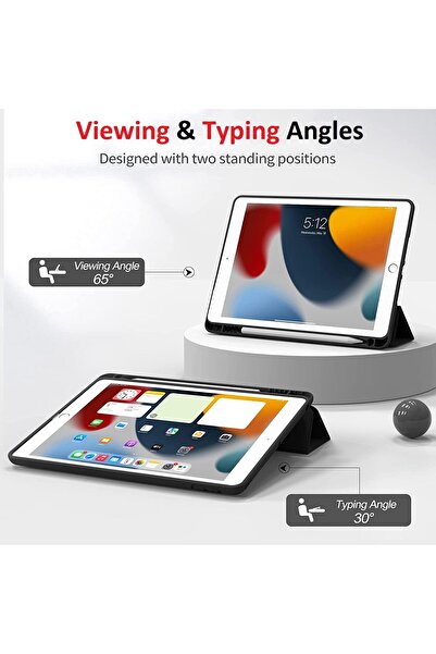 AWH Trifold Case for iPad Air (2013/2014) & 5th/6th Gen 9.7", Pencil Holder, Auto Sleep/Wake