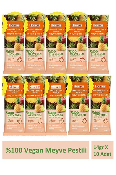 Harras Vegan Fruit Pesticide Melon Apple 14Gr X 10 Pcs