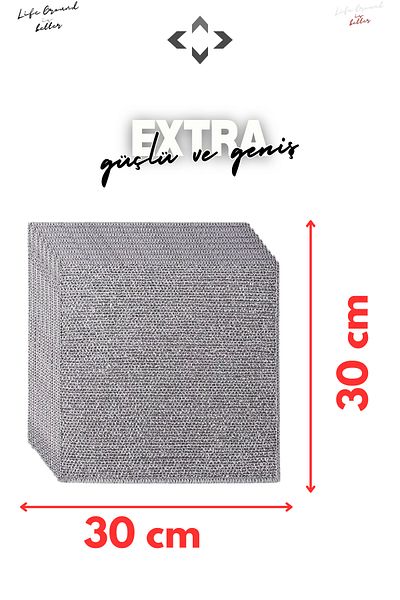 LİGROUND 4 X Extra Wire Cloth Double Layer Extra Strong and Spacious Dish Cloth Cleaning Cloth 30X30 Steel Wire Cloth