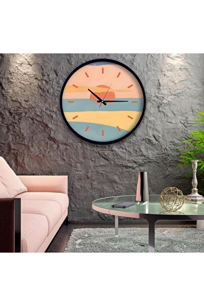EMYA HOME Ceas de perete din lemn lucrat manual Sunset 40 cm