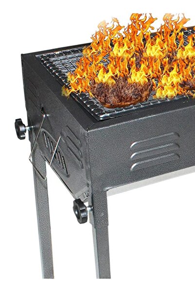 Cady One New Design Portable Charcoal Grill Adjustable Height Black 66x60x30.5cm