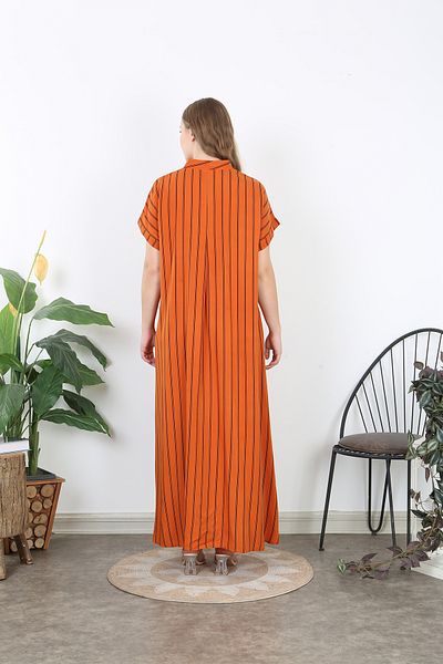 XL Modam Women's Woven Whiscone Large Size Dress