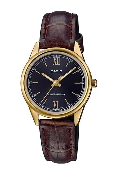 Casio Case Gold Cord Brown Color Women's Wristwatch