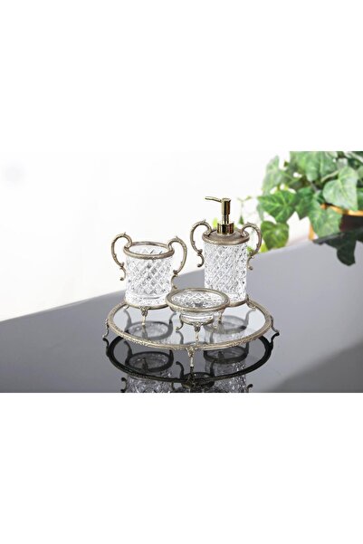 BULUTHOMEAKSESUAR Classic Bathroom Set Antique with 4 Pieces Handle