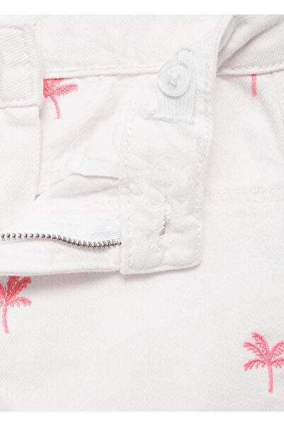 MANGO Kids İşlemeli koton şort