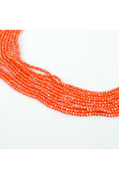 yfhobi 1 Dizi (145-155 Adet) - 2 mm Yassı Kristal Cam Boncuk Dizisi Mat Janja...