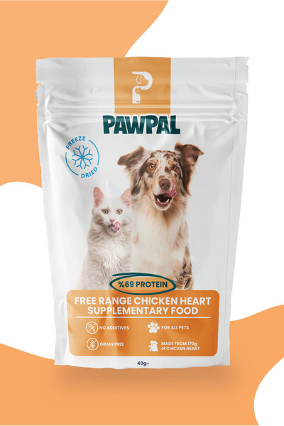 PawPal Kedi Ve Köpekler Için Super Premium Takviye Gıda %100 Doğal Tavuk Yüreği