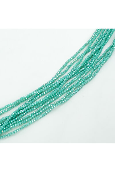 yfhobi 1 Dizi (145-155 Adet) - 2 mm Yassı Kristal Cam Boncuk Dizisi Mat Janja...