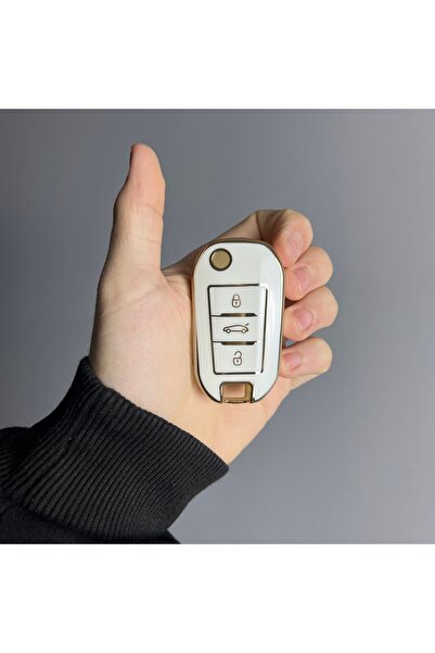 LUXE AKSESUAR Θήκη σιλικόνης Peugeot Citroen Opel Nano Λευκή