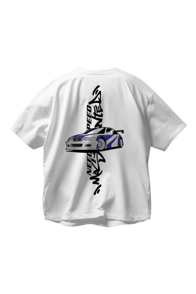 SVART WEAR تي شيرت بي ام دبليو مكتوب عليه تي شيرت أبيض كبير الحجم مطبوع للجنسين