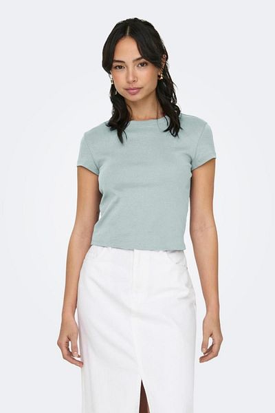 ONLY ONLELINA S/S - Gâtul O JRS NOOS MINT Top scurt