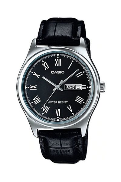 Casio Case Silver Cord Black Color Men's Wristwatch