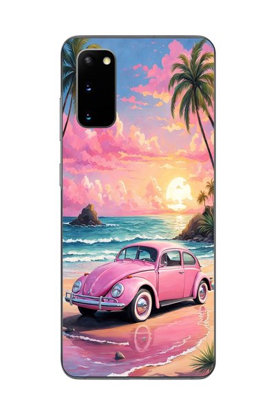 Dali Design Samsung Galaxy S20+ Compatible Transparent Case with Car Design 3